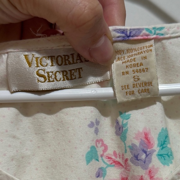 Vintage Victoria's Secret Gold Label Nightie Dress S Small Floral Nap Prairie - Picture 4 of 11